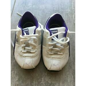 PUMA Baby Boy Girl Sneakers Shoes Toddler Size 4 Lace-up Rubber Sole Kinder Fit